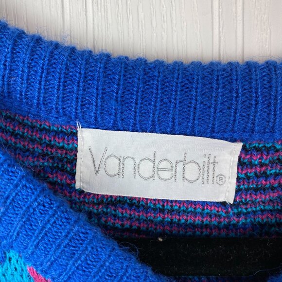 Vanderbilt Vintage 90's‎ Sweater Blue Long sleeve - Picture 2 of 3